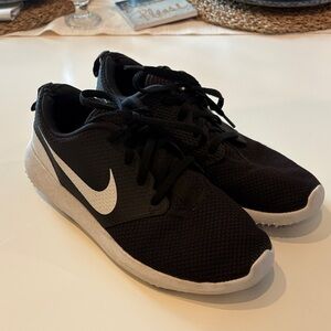 Nike Black Mesh Sneakers with White Accents